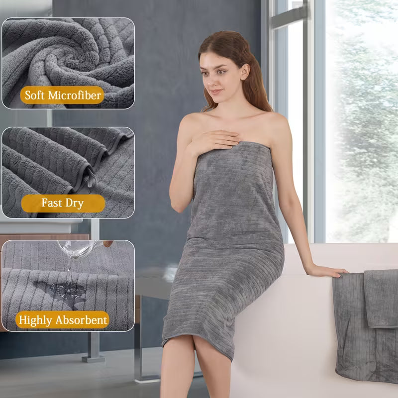 CloudPlush™ 4-Pack Oversized Bath Sheets Set (35" x 70") – Ultra-Soft Microfiber Extra Large Bath Towels, Quick-Dry & Super Absorbent Jumbo Towel Set for Bathroom, Spa, Pool & Beach