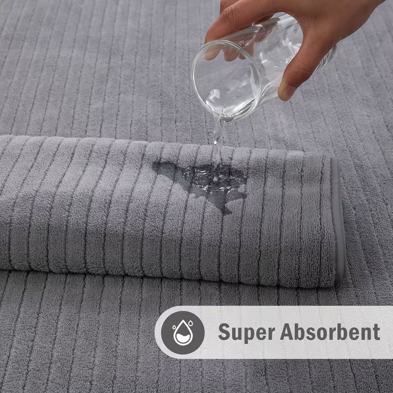 CloudPlush™ 4-Pack Oversized Bath Sheets Set (35" x 70") – Ultra-Soft Microfiber Extra Large Bath Towels, Quick-Dry & Super Absorbent Jumbo Towel Set for Bathroom, Spa, Pool & Beach